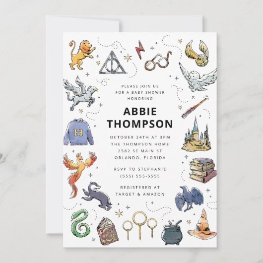 Invitation pour la Baby Shower de l'icône Harry Po (Devant)
