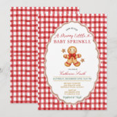 Invitation pour la Baby Shower de Noël au pain d'é (Devant / Derrière)