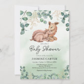 Invitation pour la Baby Shower de Petit Cerf (Devant)