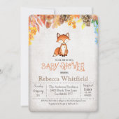 Invitation pour la Baby Shower de Petit Renard (Devant)