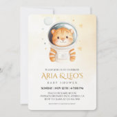 Invitation pour la Baby Shower de Space Tiger (Devant)