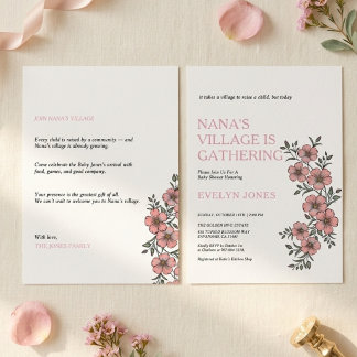 Invitation pour la Baby Shower du Village de Nana