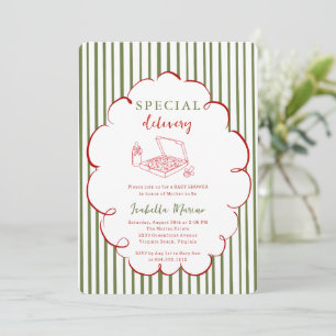 Invitation pour la Baby Shower "Livraison spéciale