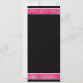 Invitation pour la Bat Mitzvah à pois roses et noi (Dos)