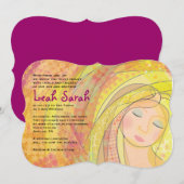 Invitation pour la Bat Mitzvah DREAMER (Devant / Derrière)