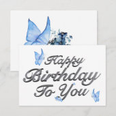 Invitation pour la célébration d'anniversaire d'ar (Devant / Derrière)