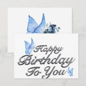 Invitation pour la célébration d'anniversaire d'ar (Devant / Derrière)
