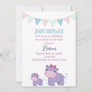 Invitation pour la célébration de bébé éléphant Ba