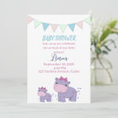 Invitation pour la célébration de bébé éléphant Ba (Debout devant)