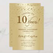 Invitation pour la célébration du 10e anniversaire (Devant / Derrière)