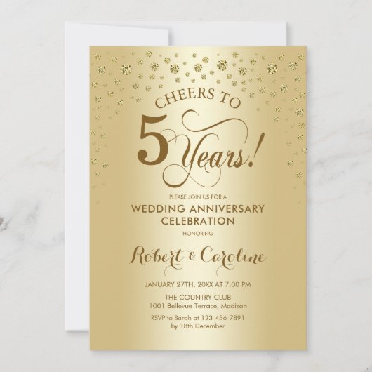 Invitation pour la célébration du 5e anniversaire  (Devant)
