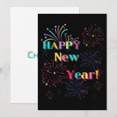 Invitation pour la célébration du Nouvel An (Devant / Derrière)