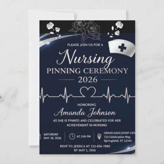 Invitation pour la cérémonie d'épinglage des infir (Devant)