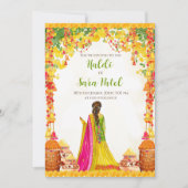 Invitation pour la cérémonie Haldi de mariage & in (Devant)