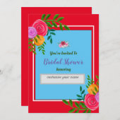 Invitation pour la conception florale de la douche (Devant / Derrière)