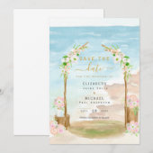 Invitation pour la date de réservation de la desti (Devant / Derrière)