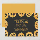 Invitation pour la Décoration de Citrouille Jack-O (Devant / Derrière)