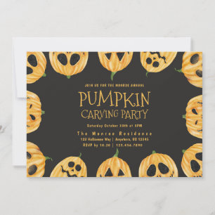 Invitation pour la Décoration de Citrouille Jack-O