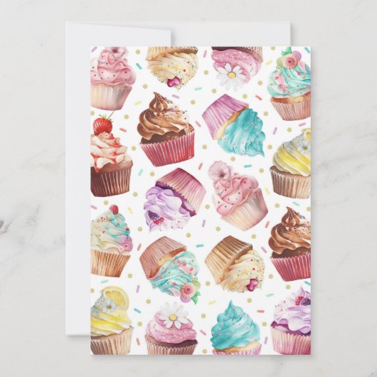 Invitation pour la douce, Invitation Cupcake (Dos)