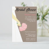 Invitation pour la douche de mariée - Robe vertica (Debout devant)