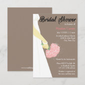 Invitation pour la douche de mariée - Robe vertica (Devant / Derrière)