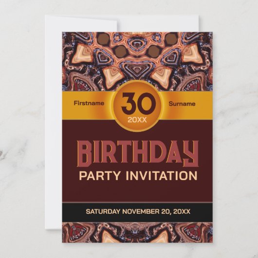 Invitation pour la fête d'anniversaire Choc Dots E (Devant)