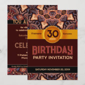 Invitation pour la fête d'anniversaire Choc Dots E (Devant / Derrière)