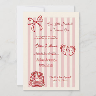 Invitation pour la fête d'anniversaire de 1 an ave