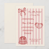 Invitation pour la fête d'anniversaire de 1 an ave (Devant / Derrière)