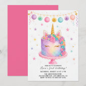 Invitation pour la fête d'anniversaire de 1 an de (Devant / Derrière)