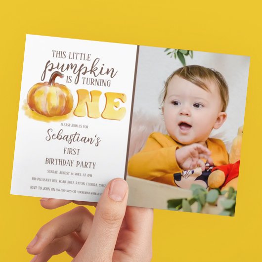 Invitation pour la fête d'anniversaire de 1 an de