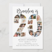 Invitation pour la fête d'anniversaire de 20 ans d (Devant)
