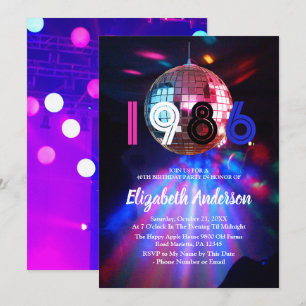Invitation pour la fête d'anniversaire de 40 ans D