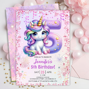 Invitation pour la fête d'anniversaire de 5 ans de