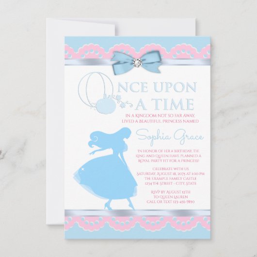 Invitation pour la fête d'anniversaire de Cendrill (Devant)