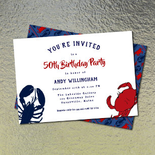 Invitation pour la fête d'anniversaire de homard c