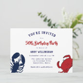 Invitation pour la fête d'anniversaire de homard c (Debout devant)