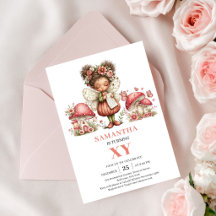 Invitation pour la fête d'anniversaire de la jolie