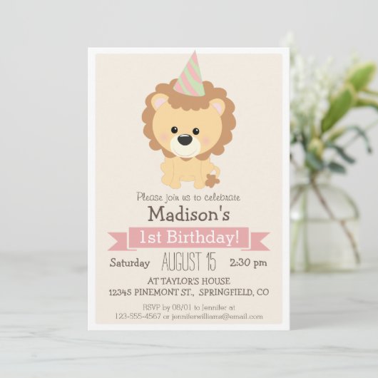 Invitation pour la fête d'anniversaire de la petit (Debout devant)