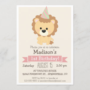 Invitation pour la fête d'anniversaire de la petit