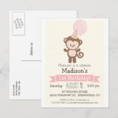 Invitation pour la fête d'anniversaire de la petit (Devant / Derrière)