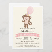 Invitation pour la fête d'anniversaire de la petit (Devant / Derrière)