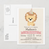 Invitation pour la fête d'anniversaire de la petit (Devant / Derrière)