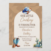 Invitation pour la fête d'anniversaire de Little C (Devant / Derrière)