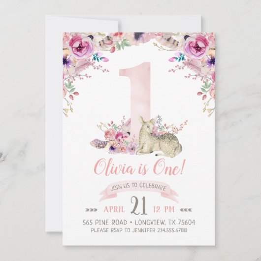 Invitation pour la fête d'anniversaire de Little D (Devant)