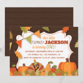 Invitation pour la fête d'anniversaire de Little T (Devant / Derrière)