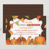 Invitation pour la fête d'anniversaire de Little T (Devant / Derrière)