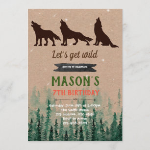invitation pour la fête d'anniversaire de loup