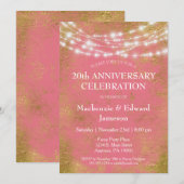 Invitation pour la fête d'anniversaire de mariage (Devant / Derrière)