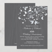 Invitation pour la fête d'anniversaire de mariage  (Devant / Derrière)